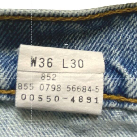 Levis 550 Red Tab Jeans Mens 34x30 Tapered Relaxed Light Wash Denim Streetwear - Picture 9 of 9